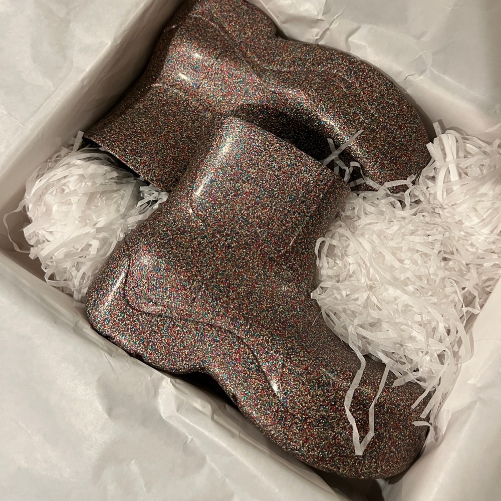 Bottega Veneta Puddle Boots - *New* Multicolor Sparkle Size 38